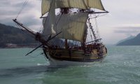 A tall ship on the open ocean