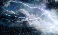 Storm with thunder and wind