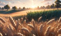 A vast ocean of gold swaying in a warm summer wind