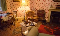 Enjoying a quite 1940's evening at home.