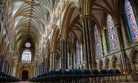 The sound space of a quiet and respectful experience in a beautiful old cathedral.