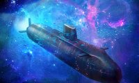 Relaxing ambience of deep waters and submarine.