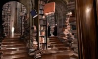 a quite place at the Hogwarts library