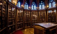 Hogwarts Library on Rainy Day