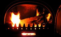 Fireside on a Snowy Day