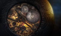 Huge steampunk engine