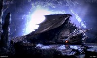A relaxing night at the dragon's roost, seems a dragon has taken a liking to you.